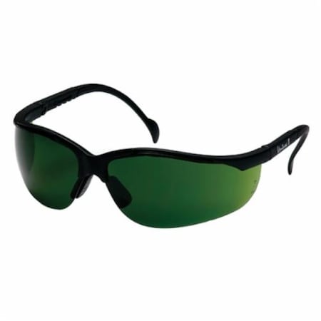 Venture II Safety Eyewear, Anti-Scratch, 3.0 IR Lens, Wrap Around Frame, Black